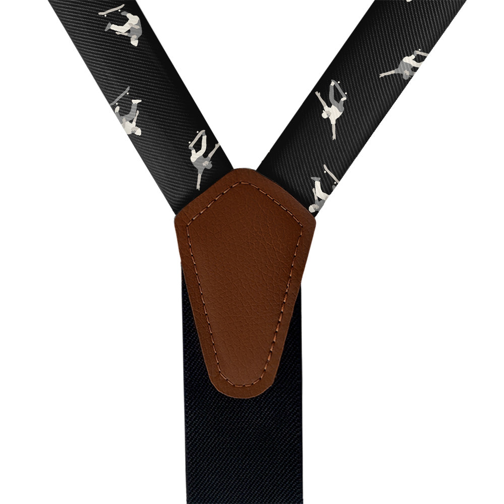 Skateboarding Suspenders - Vegan Leather Y-Back - Knotty Tie Co.
