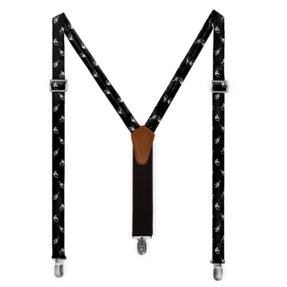 Skateboarding Suspenders - Full Front View - Knotty Tie Co.
