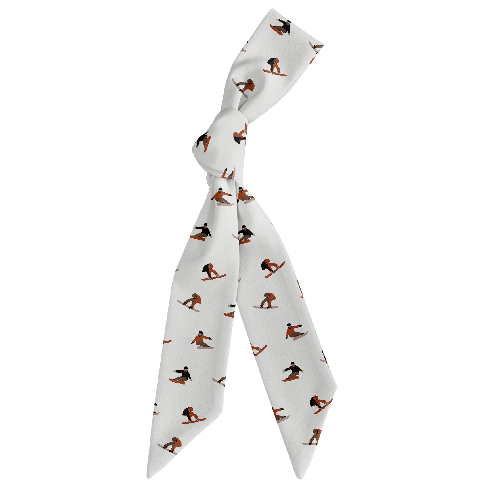 Snowboarding Hair Scarf - Scarf Tied Into Knot - Knotty Tie Co.