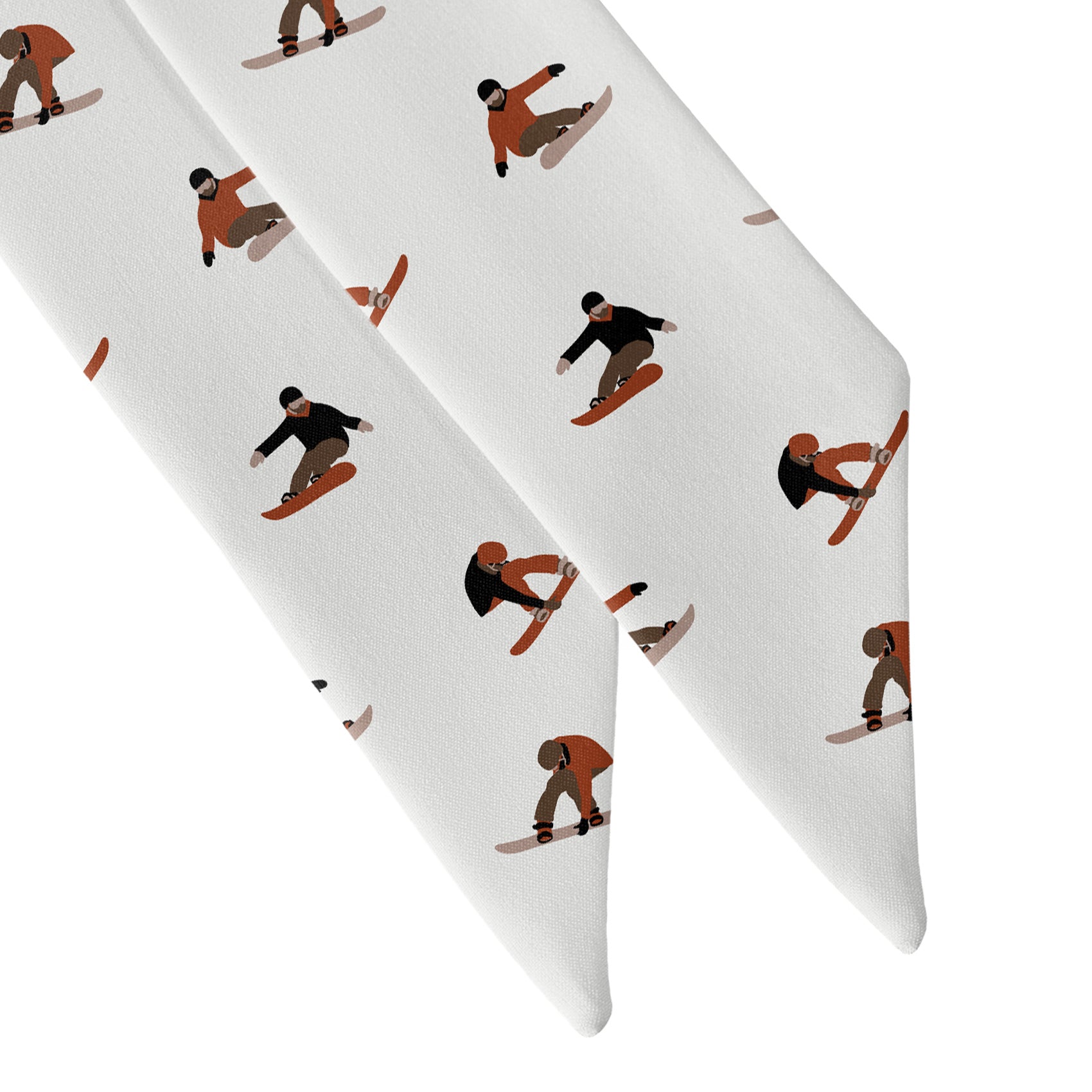 Snowboarding Hair Scarf - Scarf Tapered Ends - Knotty Tie Co.