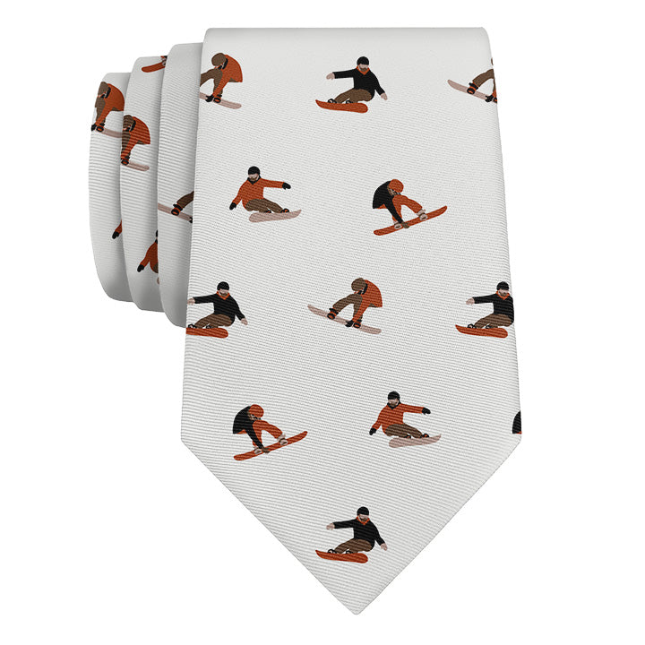 Snowboarding Necktie - Rolled - Knotty Tie Co.