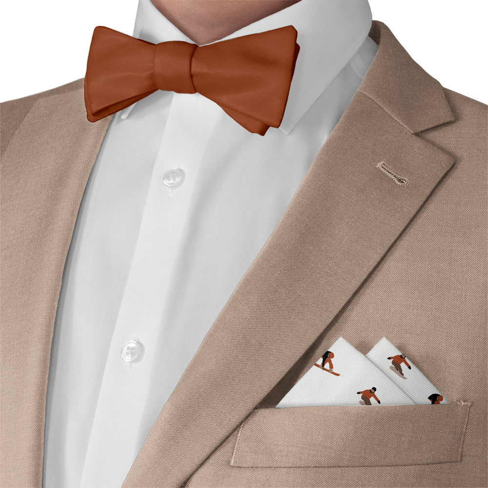 Snowboarding Pocket Square - Matching Bow Tie - Knotty Tie Co.
