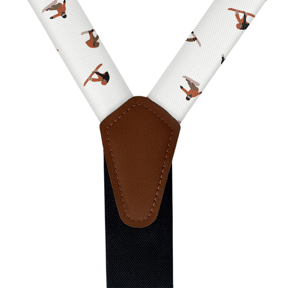 Snowboarding Suspenders - Vegan Leather Y-Back - Knotty Tie Co.