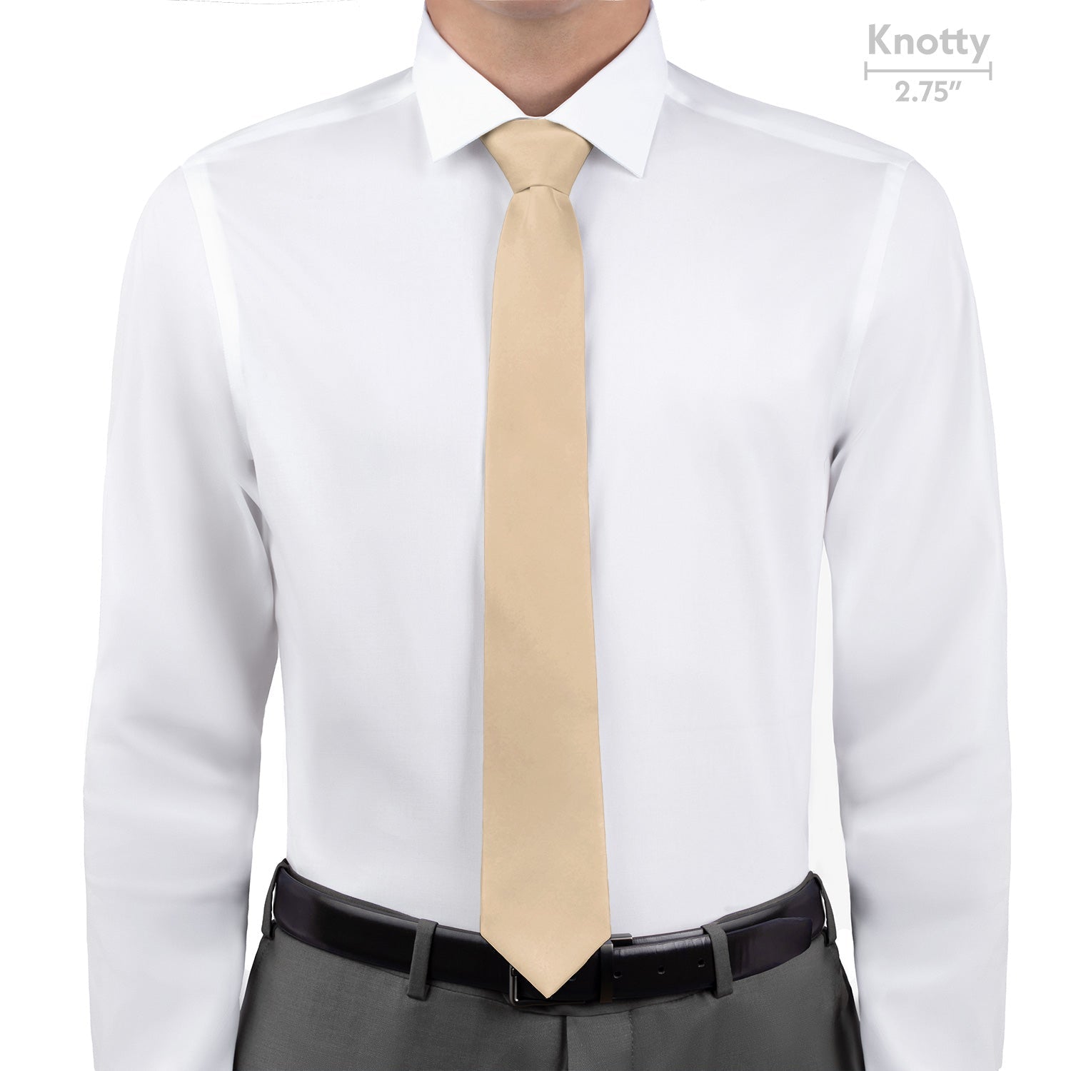 Solid KT Beige Necktie - Knotty - Knotty Tie Co.