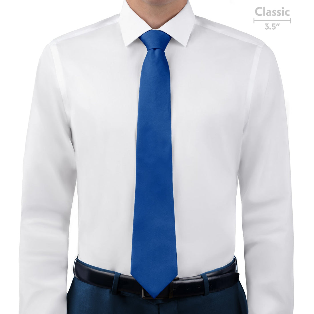 Solid KT Blue Necktie - Classic - Knotty Tie Co.