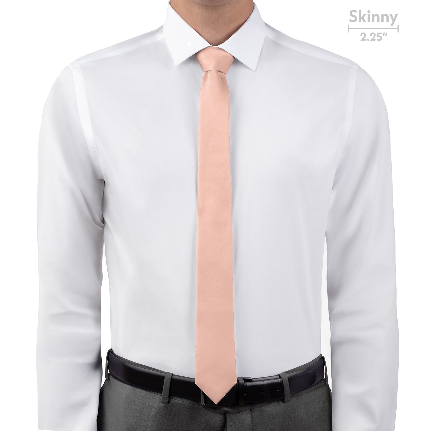 Solid KT Blush Pink Necktie - Skinny - Knotty Tie Co.