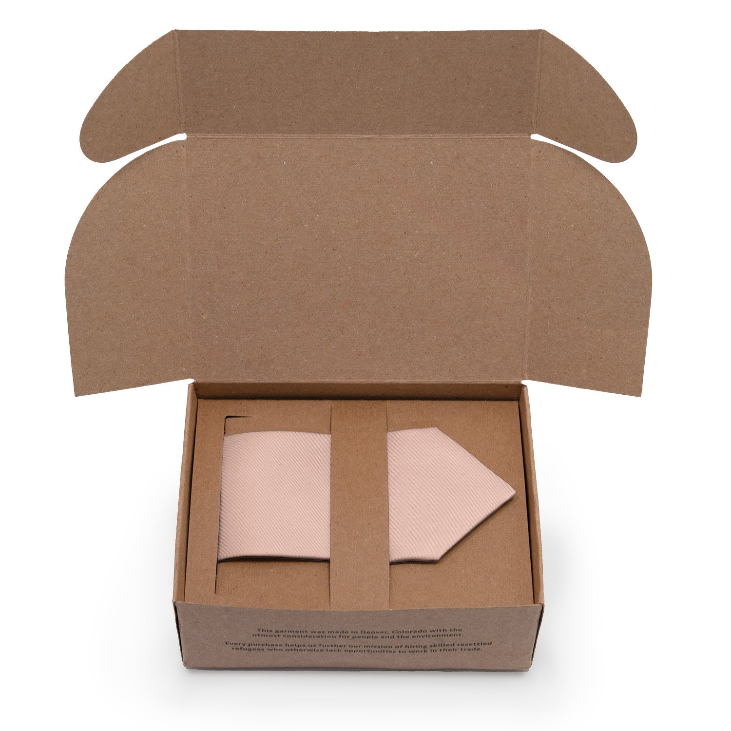 Solid KT Blush Pink Necktie - Packaging - Knotty Tie Co.