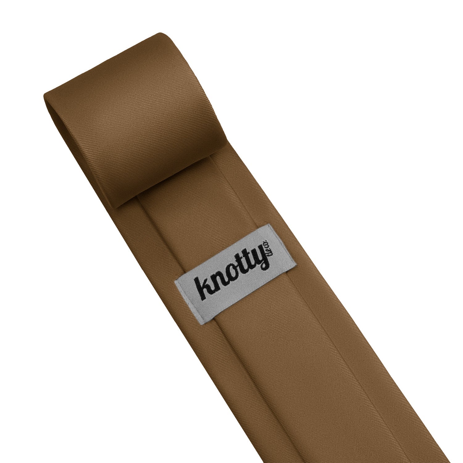 Solid KT Brown Necktie - Tag - Knotty Tie Co.