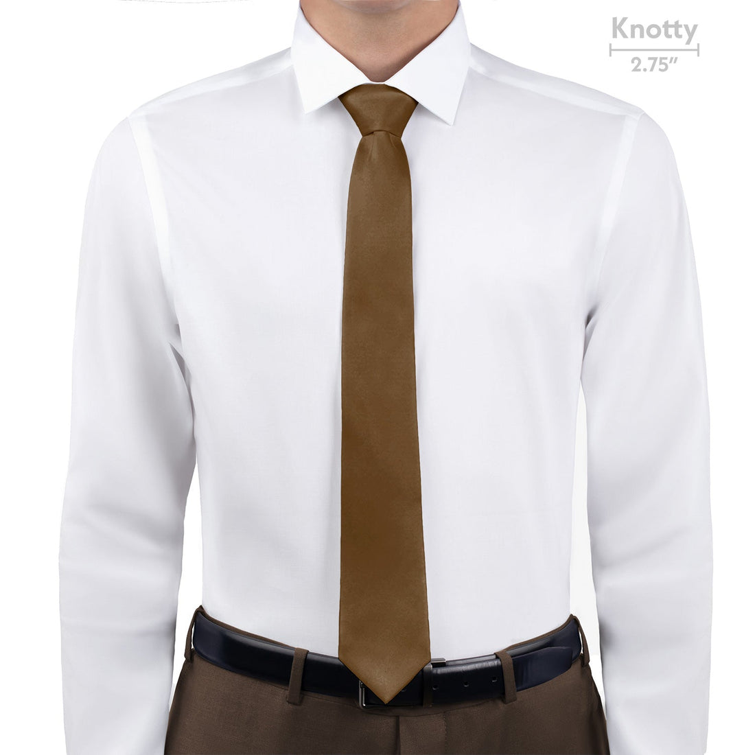 Solid KT Brown Necktie - Knotty - Knotty Tie Co.