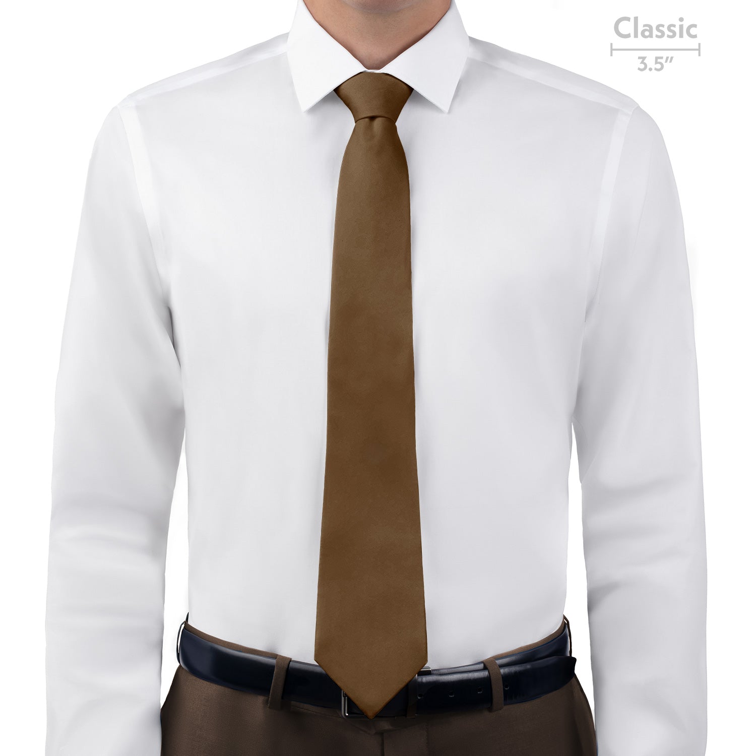 Solid KT Brown Necktie - Classic - Knotty Tie Co.