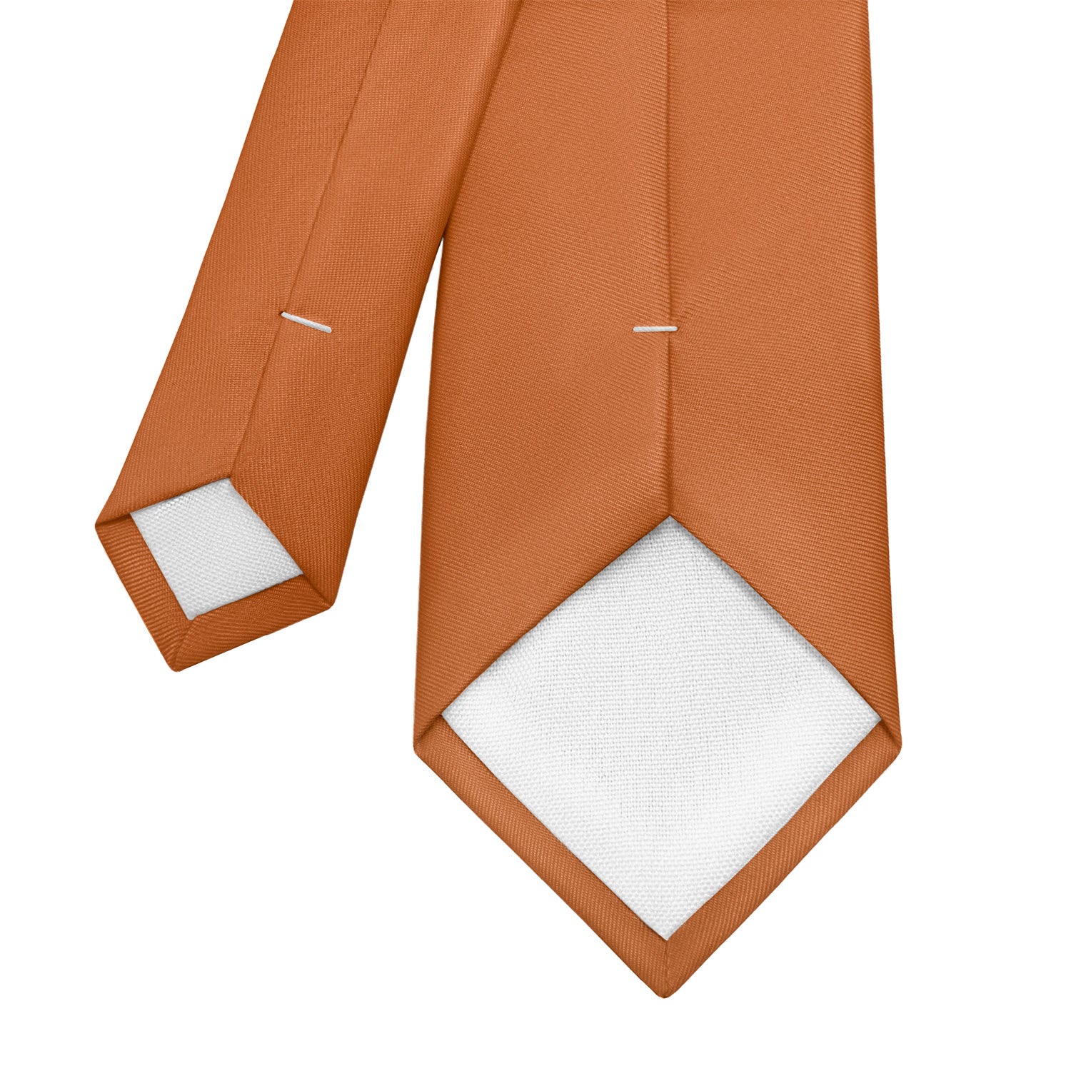 Solid KT Burnt Orange Necktie - Tipping - Knotty Tie Co.