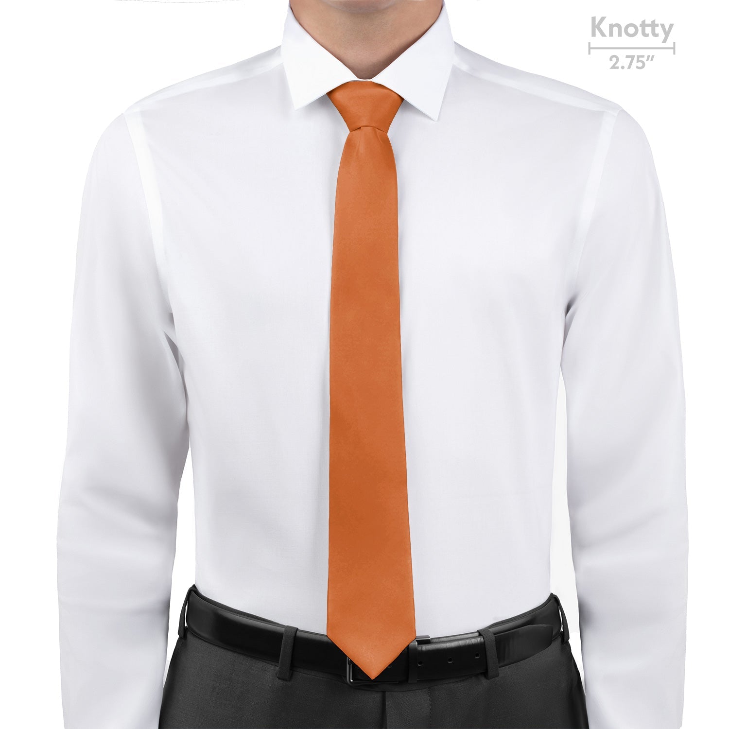 Solid KT Burnt Orange Necktie - Knotty - Knotty Tie Co.