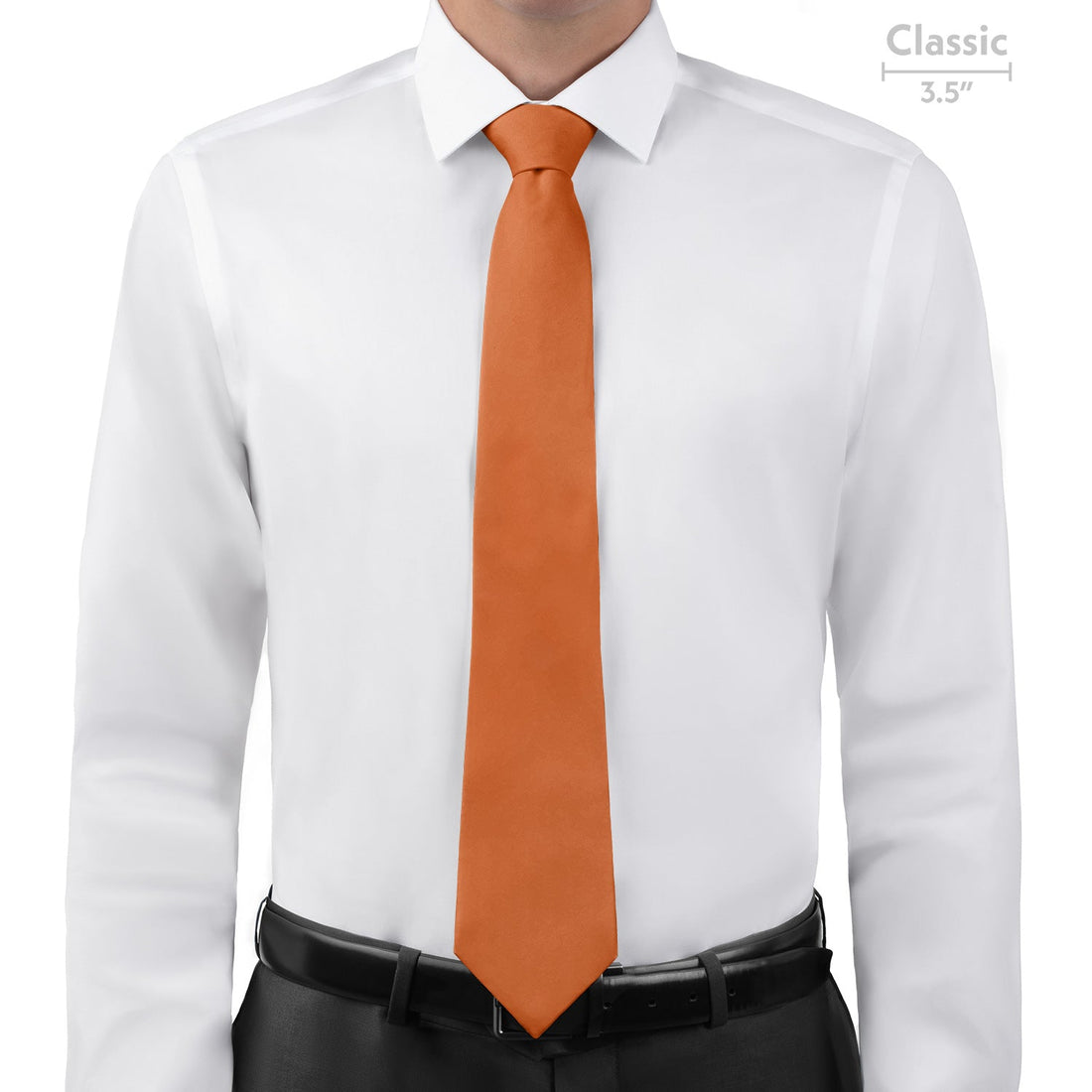 Solid KT Burnt Orange Necktie - Classic - Knotty Tie Co.