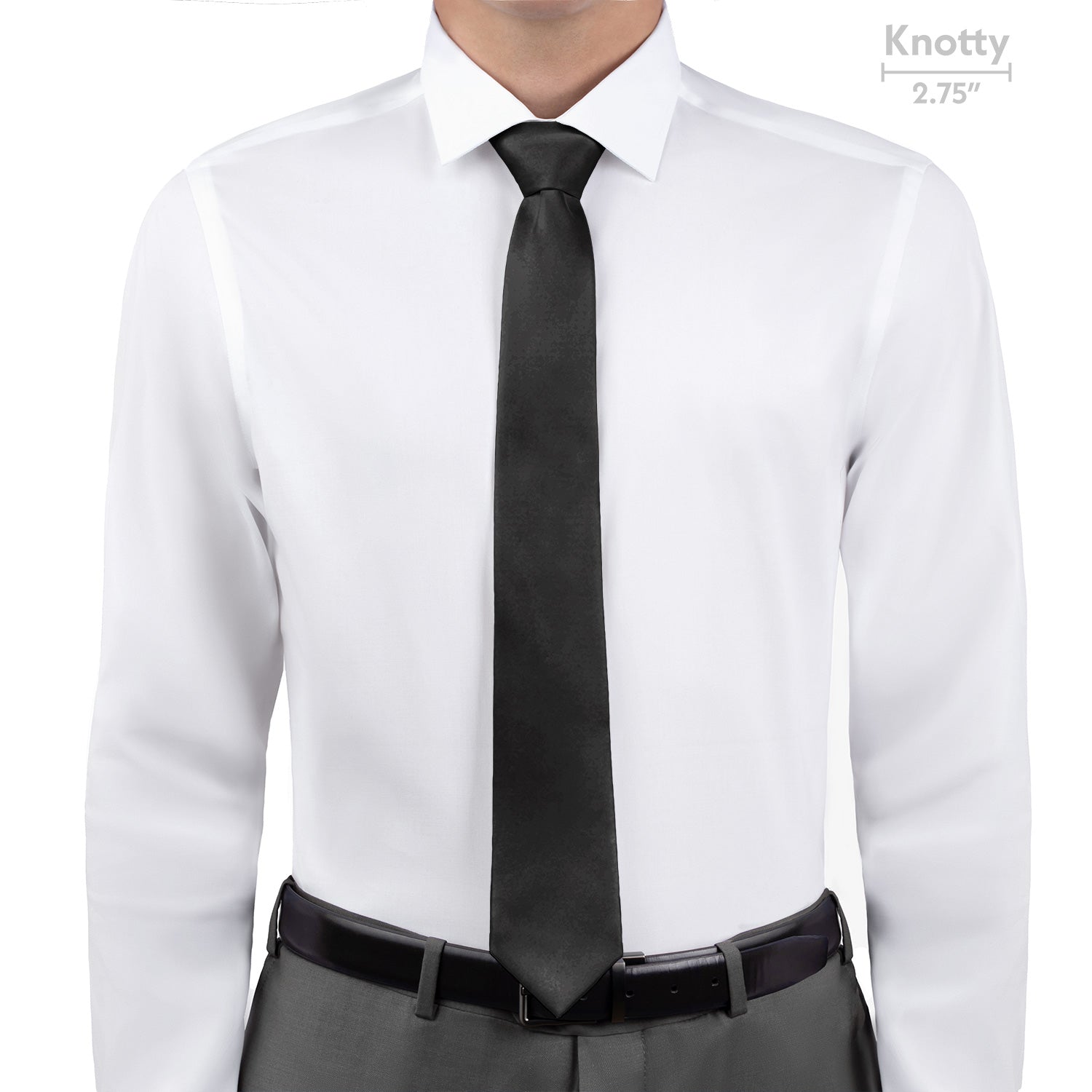 Solid KT Charcoal Necktie - Knotty - Knotty Tie Co.