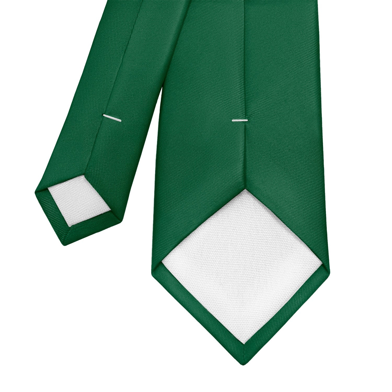 Solid KT Dark Green Necktie - Tipping - Knotty Tie Co.