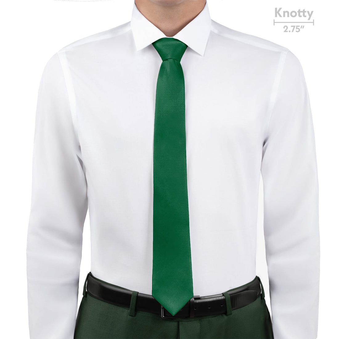 Solid KT Dark Green Necktie - Knotty - Knotty Tie Co.