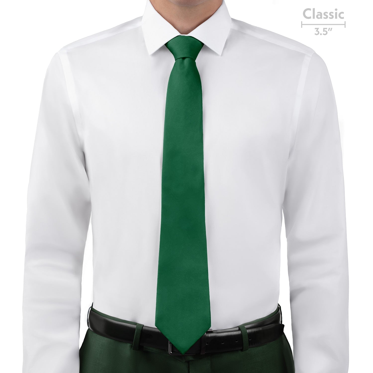 Solid KT Dark Green Necktie - Classic - Knotty Tie Co.