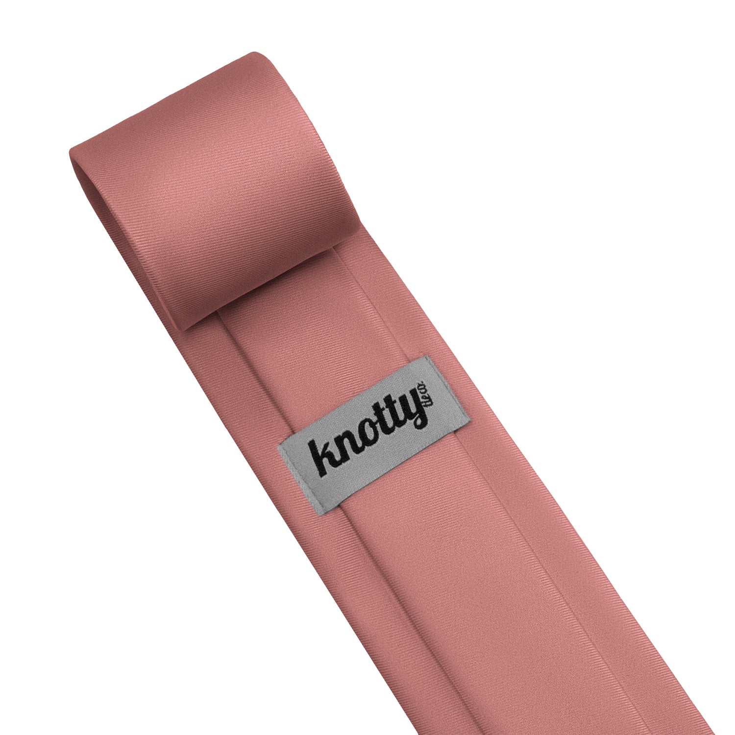Solid KT Dusty Pink Necktie - Tag - Knotty Tie Co.