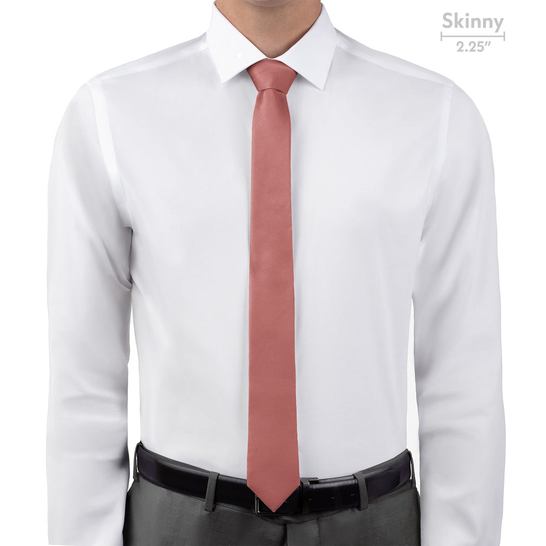 Solid KT Dusty Pink Necktie - Skinny - Knotty Tie Co.