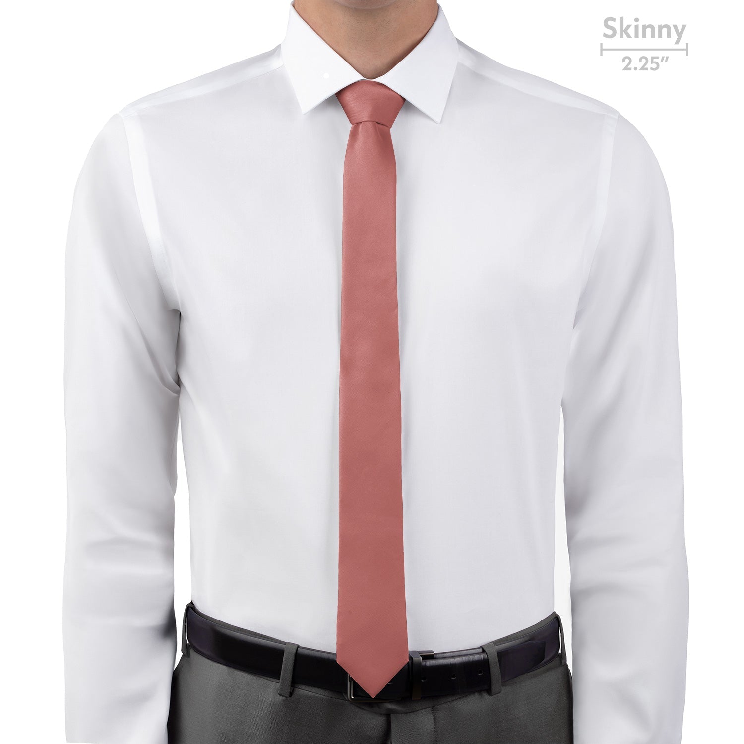 Solid KT Dusty Pink Necktie - Skinny - Knotty Tie Co.