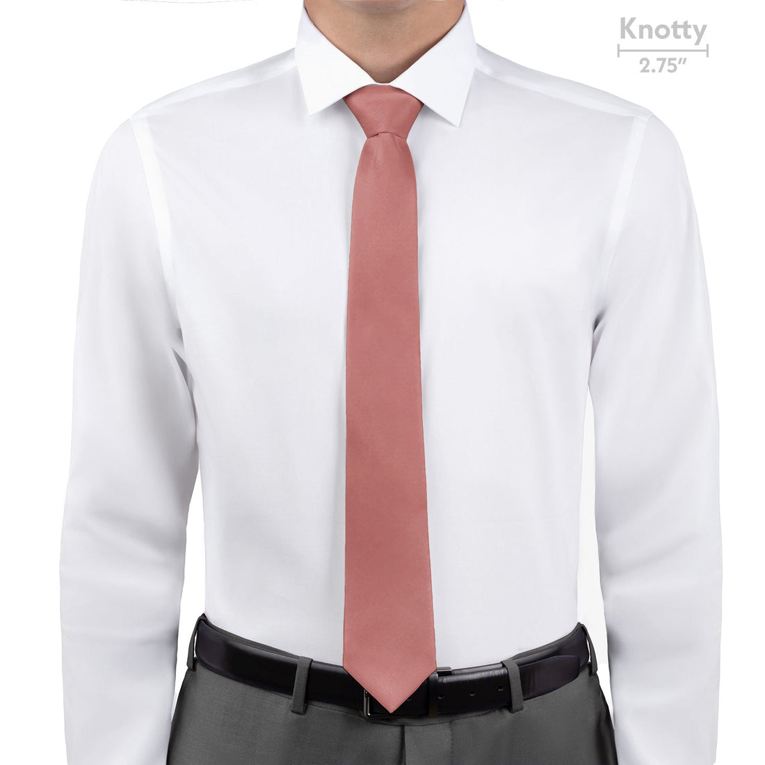 Solid KT Dusty Pink Necktie - Knotty - Knotty Tie Co.