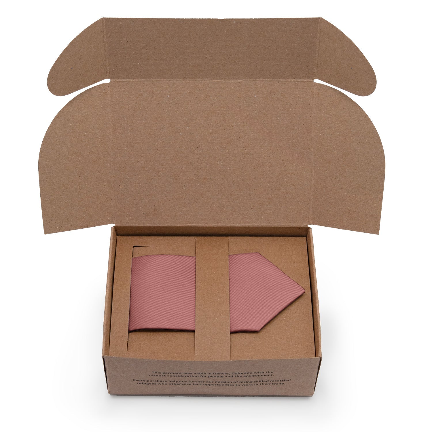 Solid KT Dusty Pink Necktie - Packaging - Knotty Tie Co.