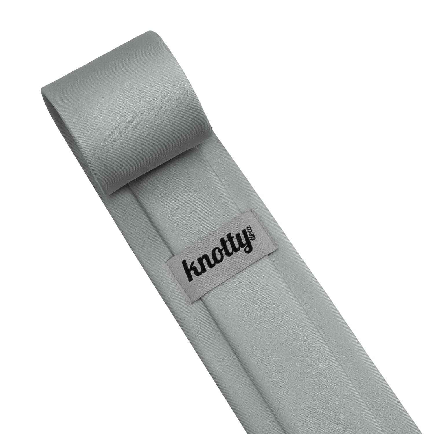 Solid KT Gray Necktie - Tag - Knotty Tie Co.