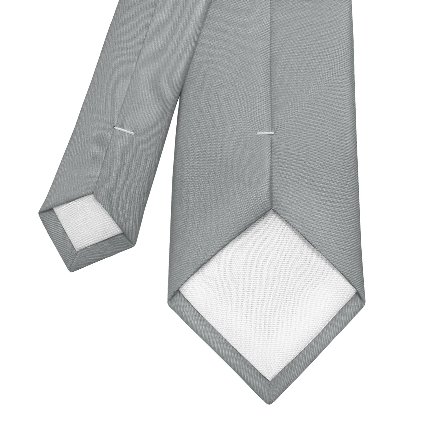 Solid KT Gray Necktie - Tipping - Knotty Tie Co.