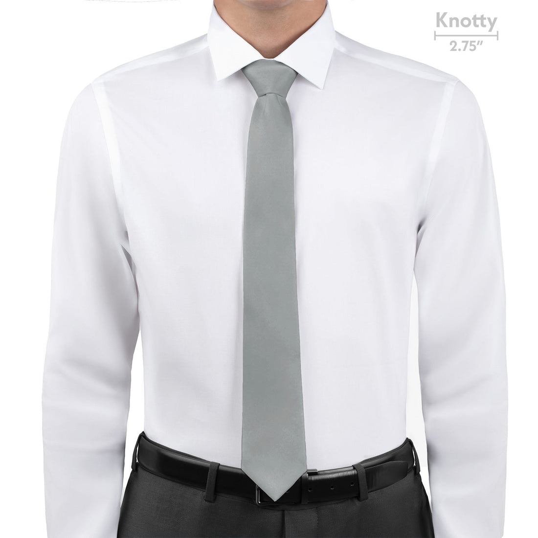 Solid KT Gray Necktie - Knotty - Knotty Tie Co.