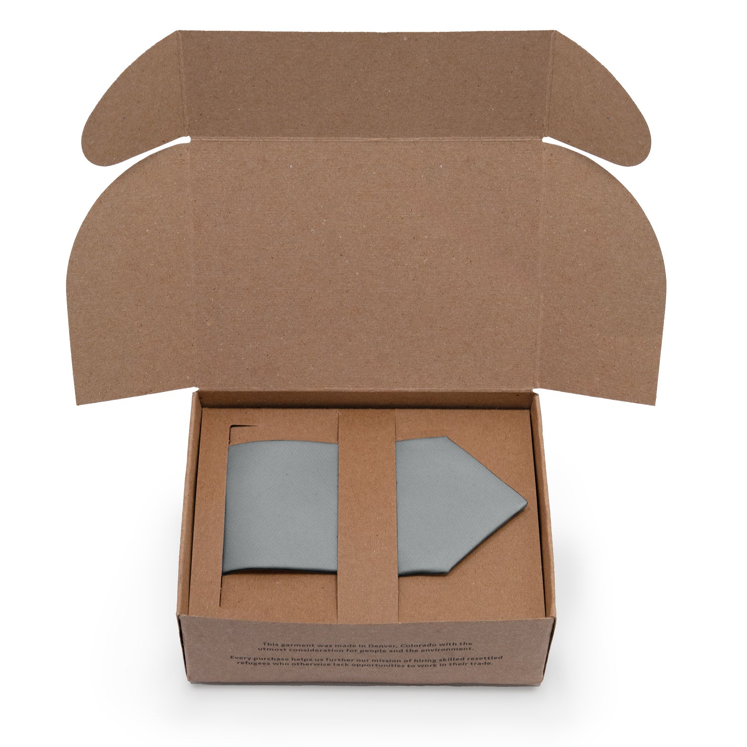Solid KT Gray Necktie - Packaging - Knotty Tie Co.