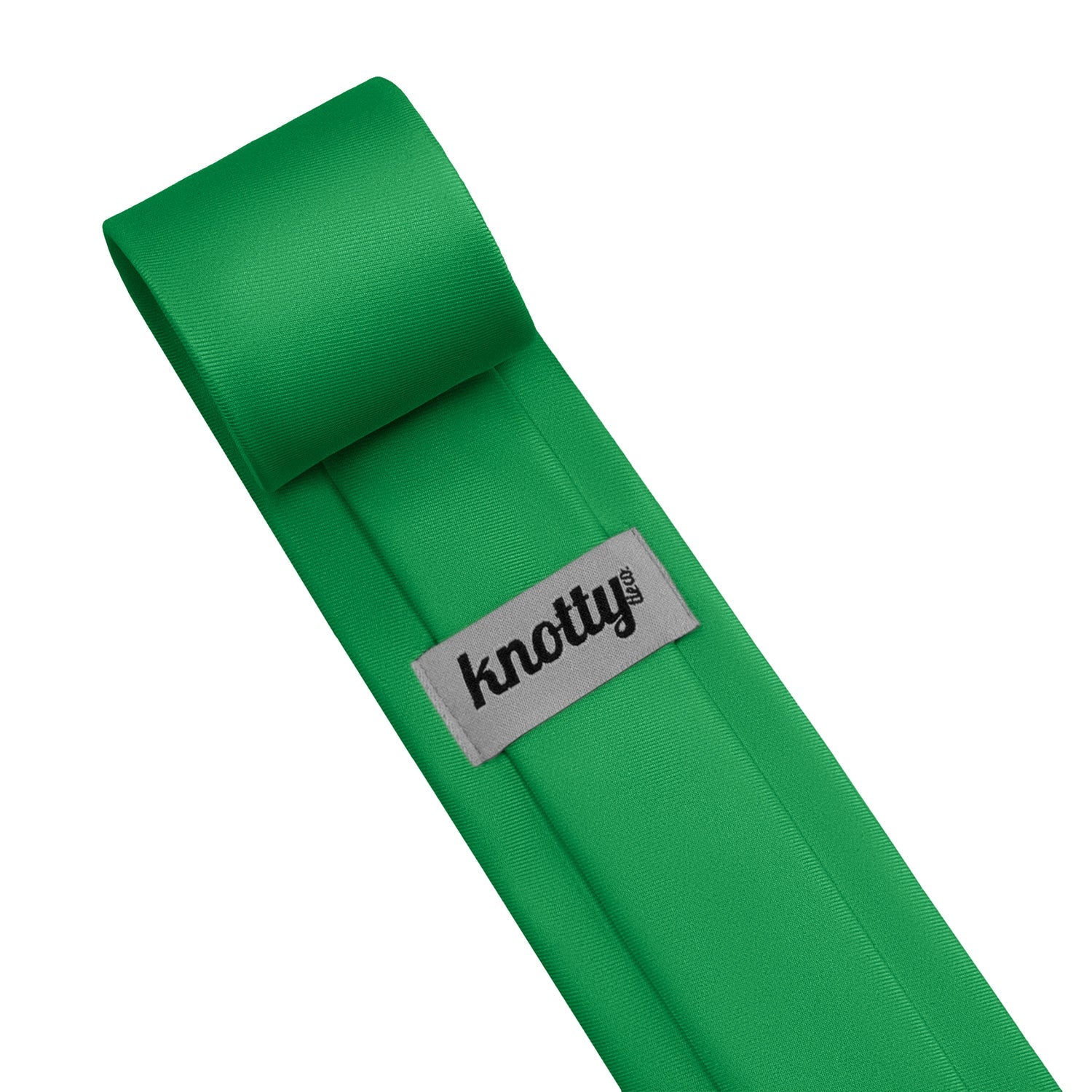 Solid KT Green Necktie - Tag - Knotty Tie Co.