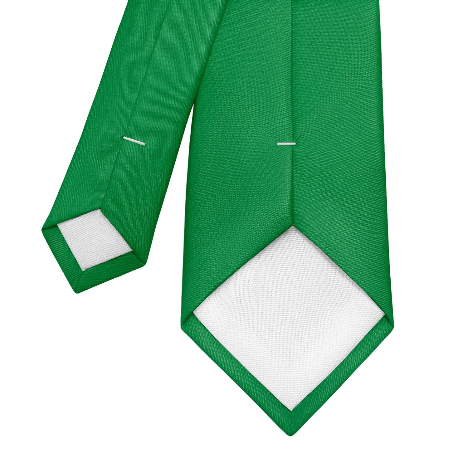 Solid KT Green Necktie - Tipping - Knotty Tie Co.