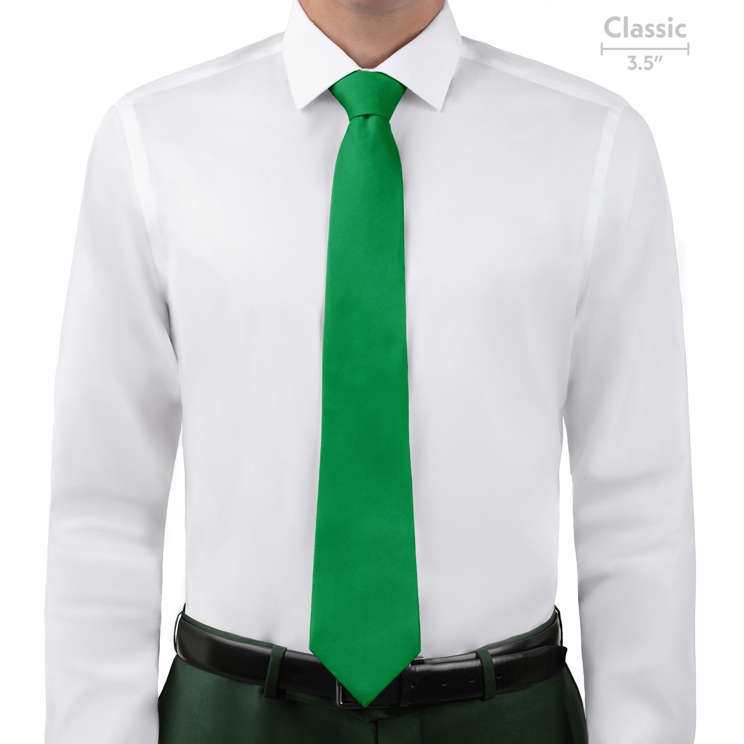 Solid KT Green Necktie - Classic - Knotty Tie Co.