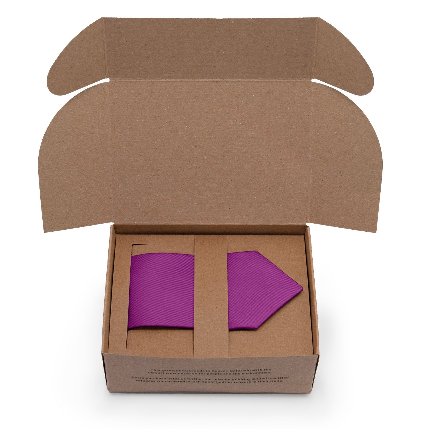 Solid KT Iris Necktie - Packaging - Knotty Tie Co.