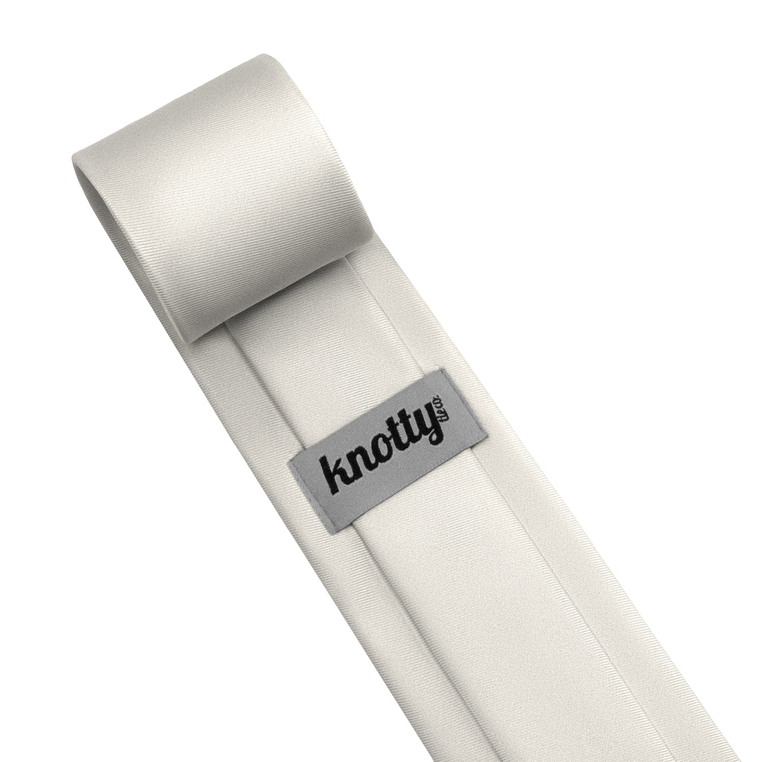 Solid KT Ivory Necktie - Tag - Knotty Tie Co.