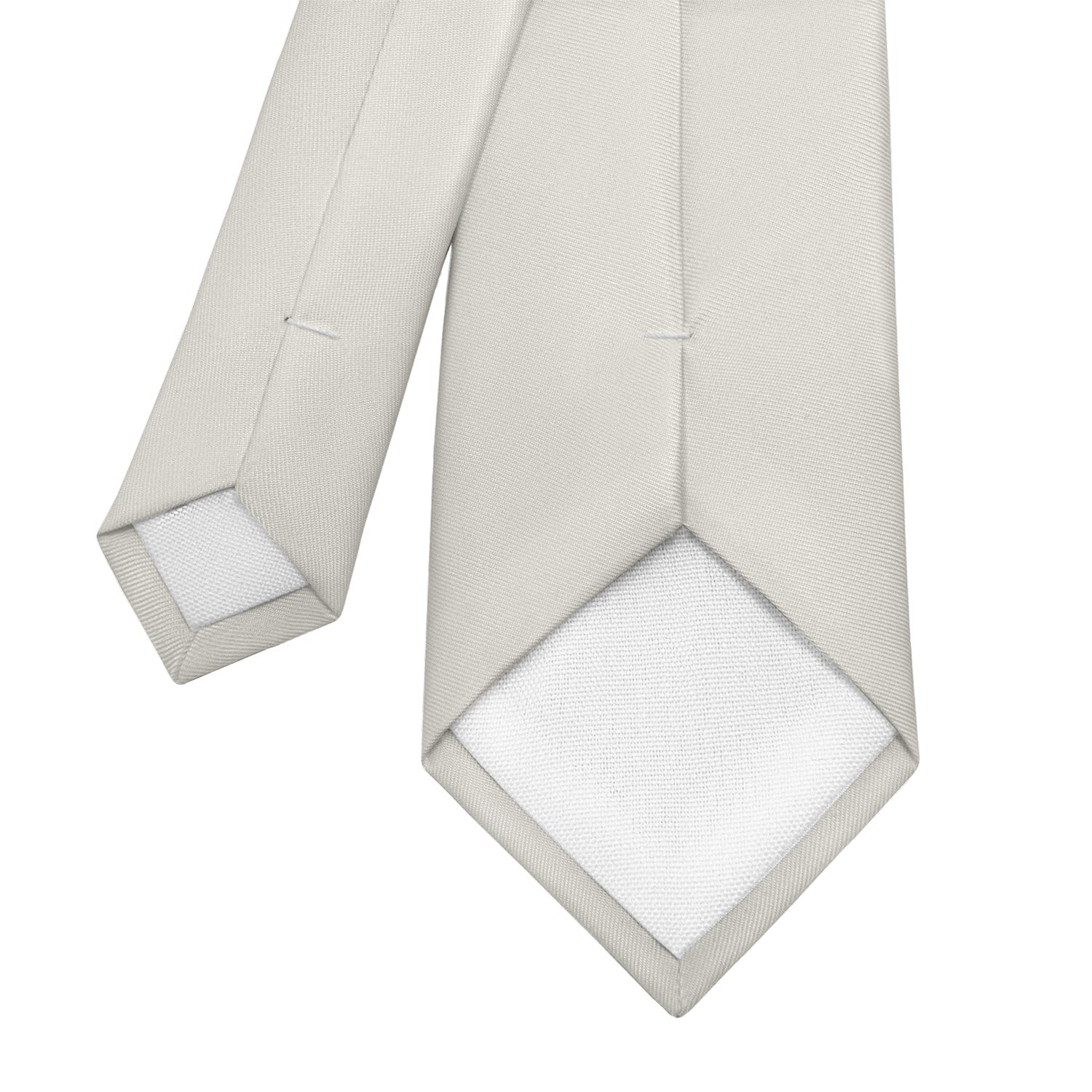 Solid KT Ivory Necktie - Tipping - Knotty Tie Co.