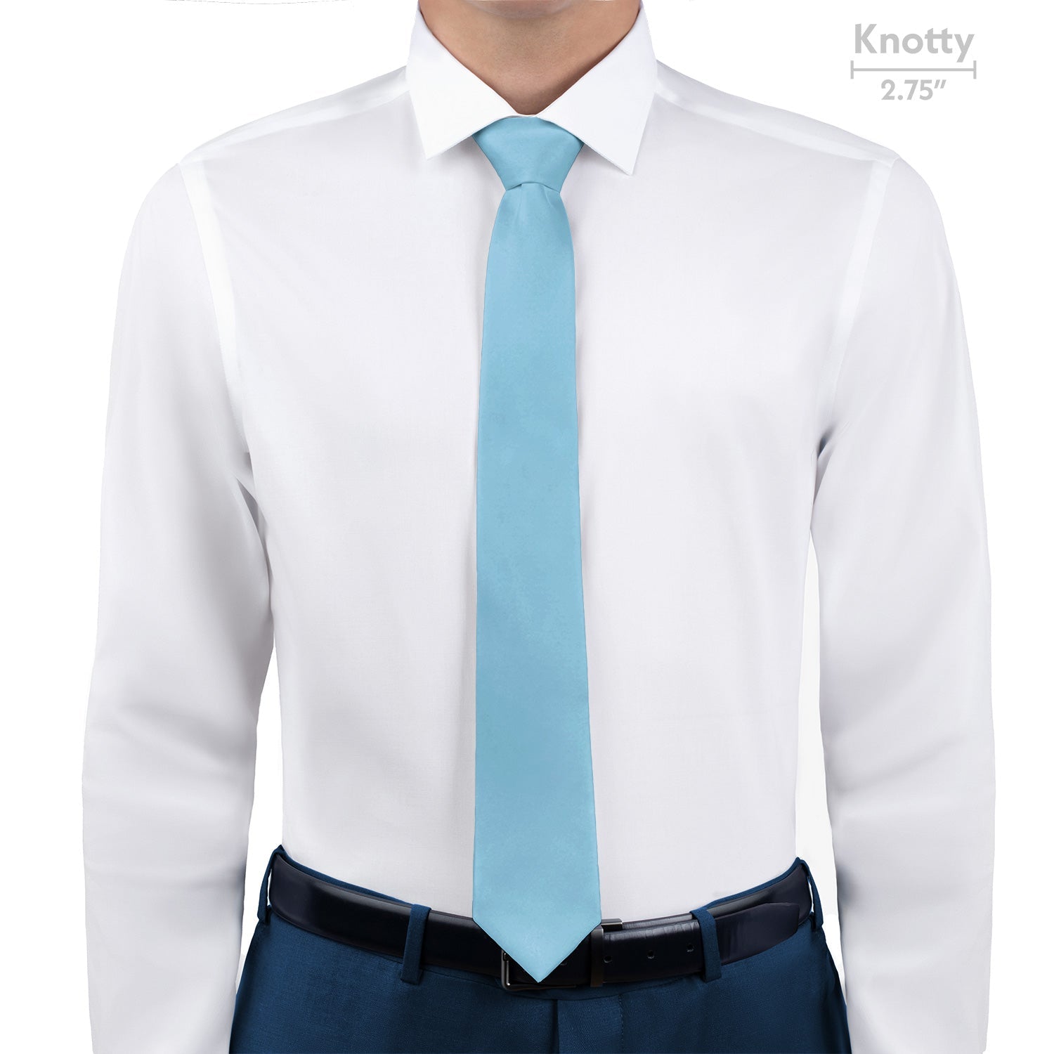 Solid KT Light Blue Necktie - Knotty - Knotty Tie Co.