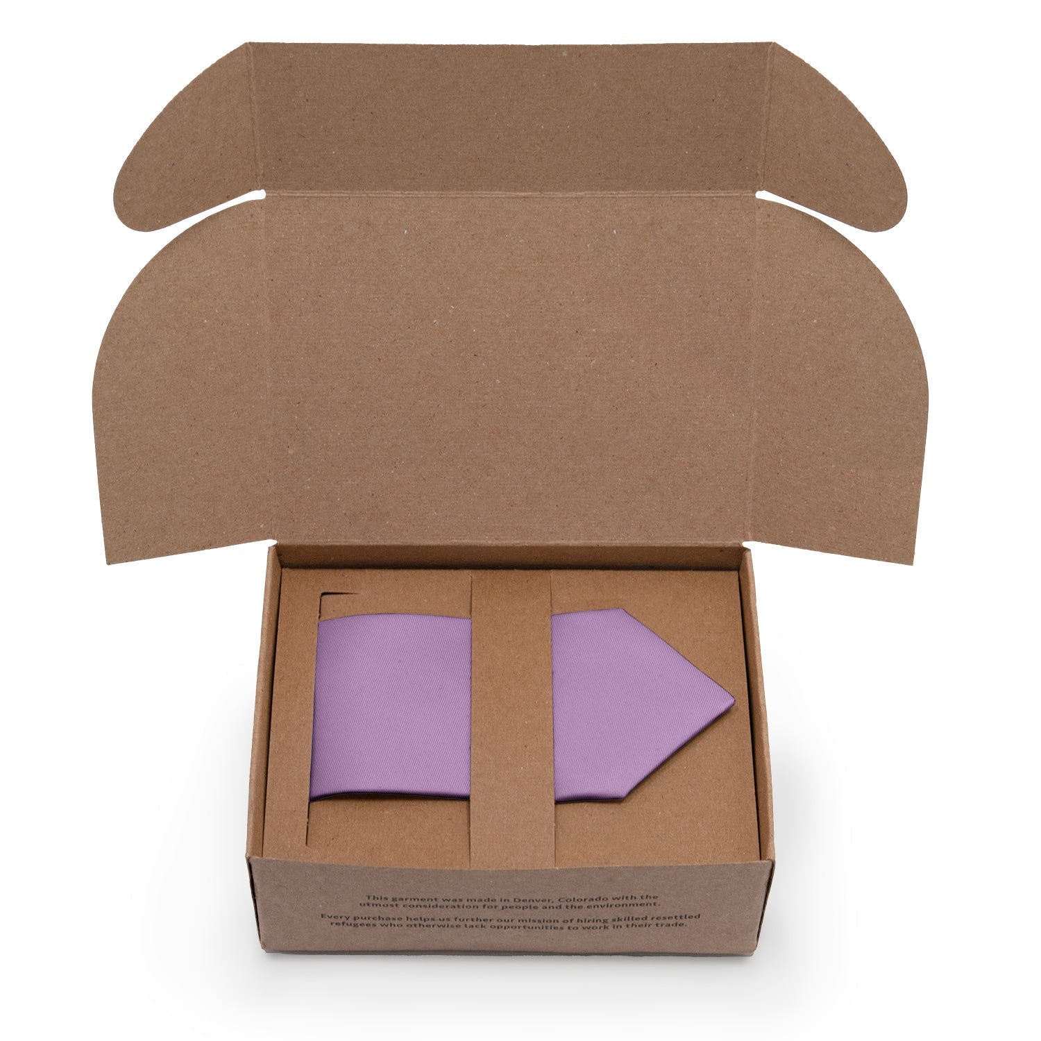 Solid KT Light Purple Necktie - Packaging - Knotty Tie Co.