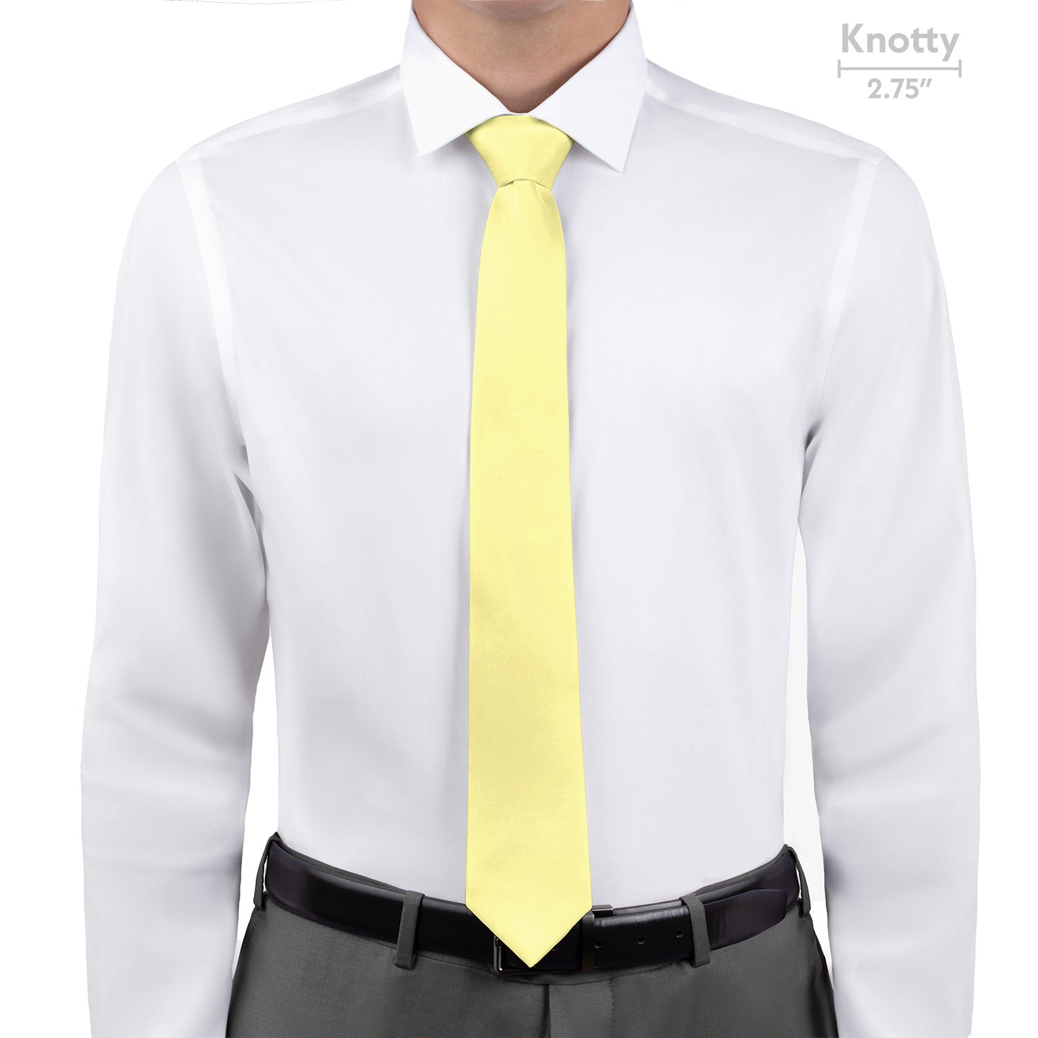 Solid KT Light Yellow Necktie - Knotty - Knotty Tie Co.