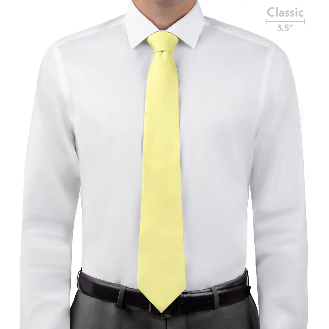 Solid KT Light Yellow Necktie - Classic - Knotty Tie Co.