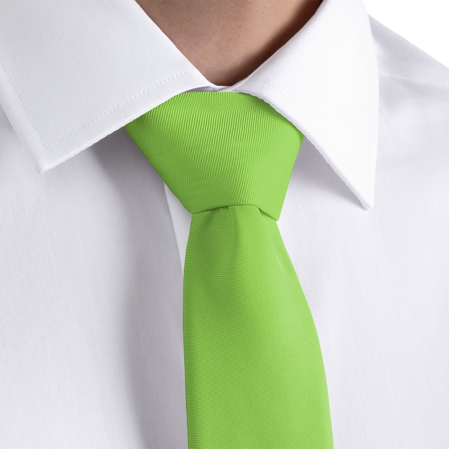 Solid KT Lime Necktie - Rolled - Knotty Tie Co.