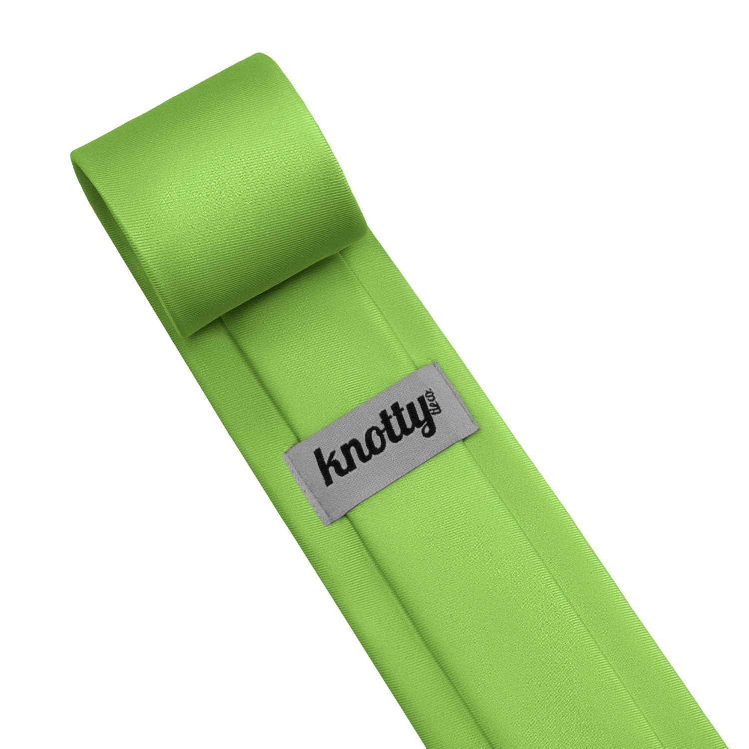 Solid KT Lime Necktie - Tag - Knotty Tie Co.