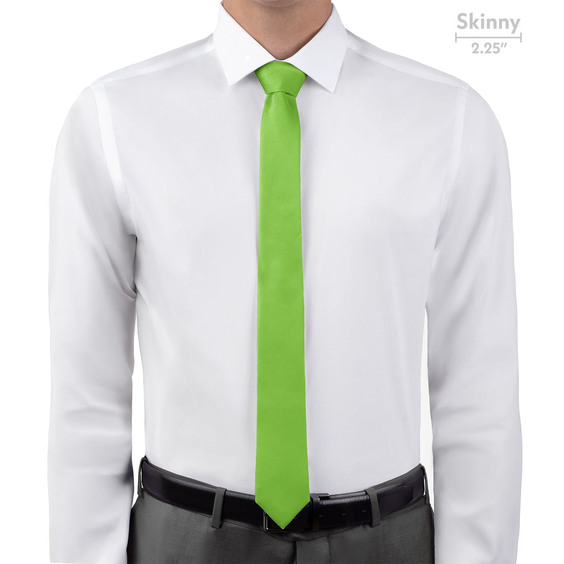 Solid KT Lime Necktie - Skinny - Knotty Tie Co.
