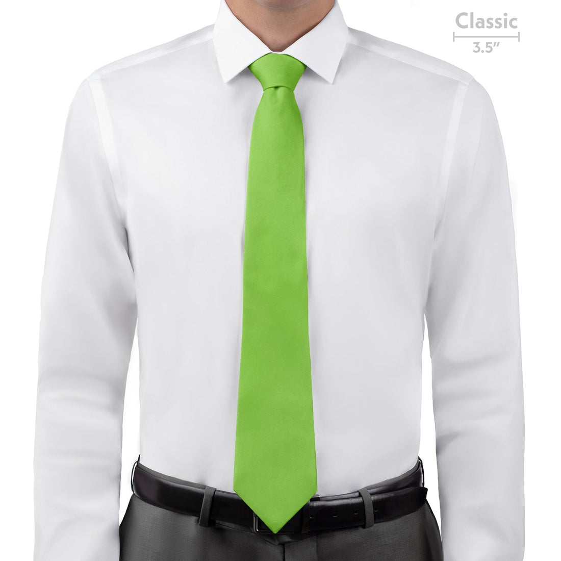 Solid KT Lime Necktie - Classic - Knotty Tie Co.