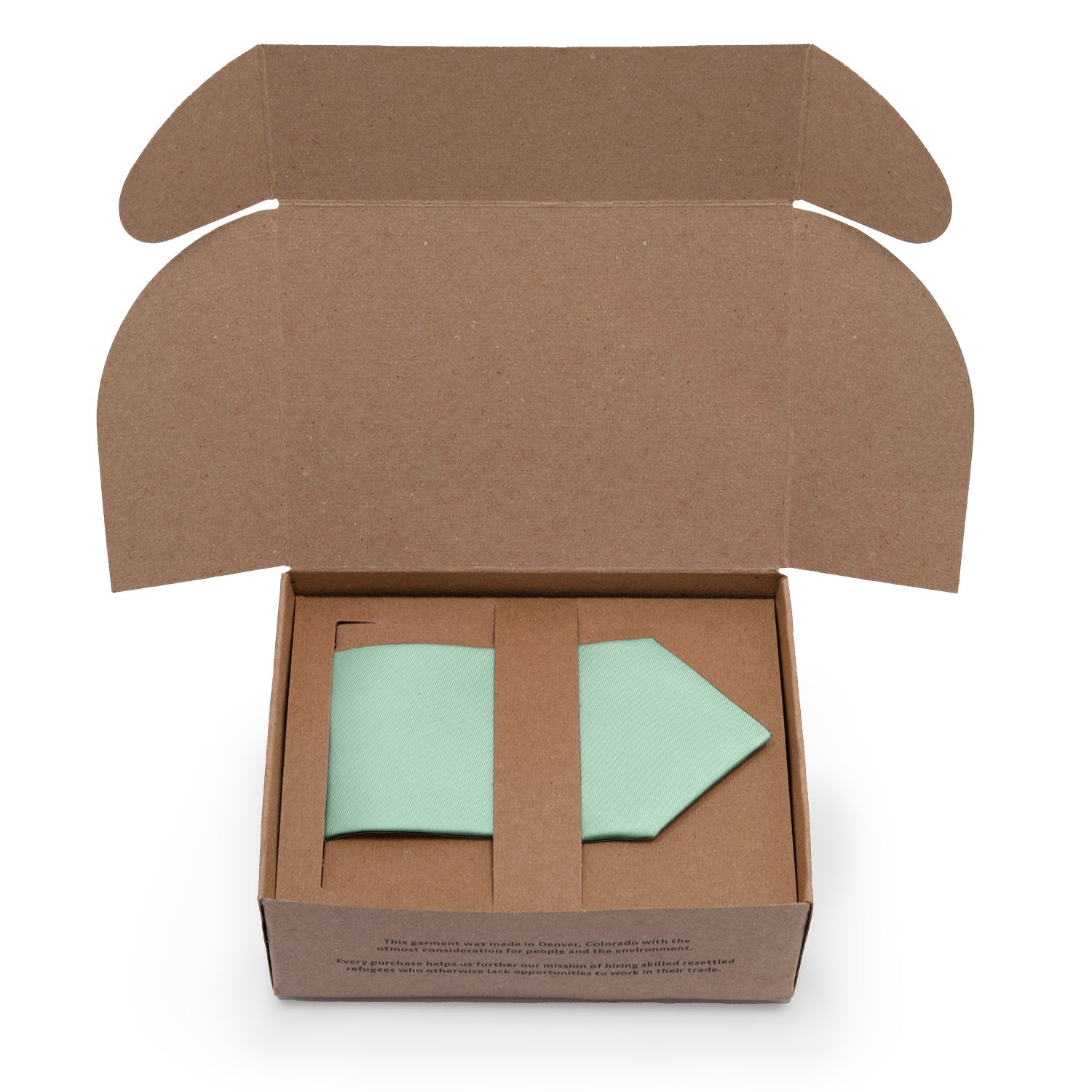 Solid KT Mint Necktie - Packaging - Knotty Tie Co.