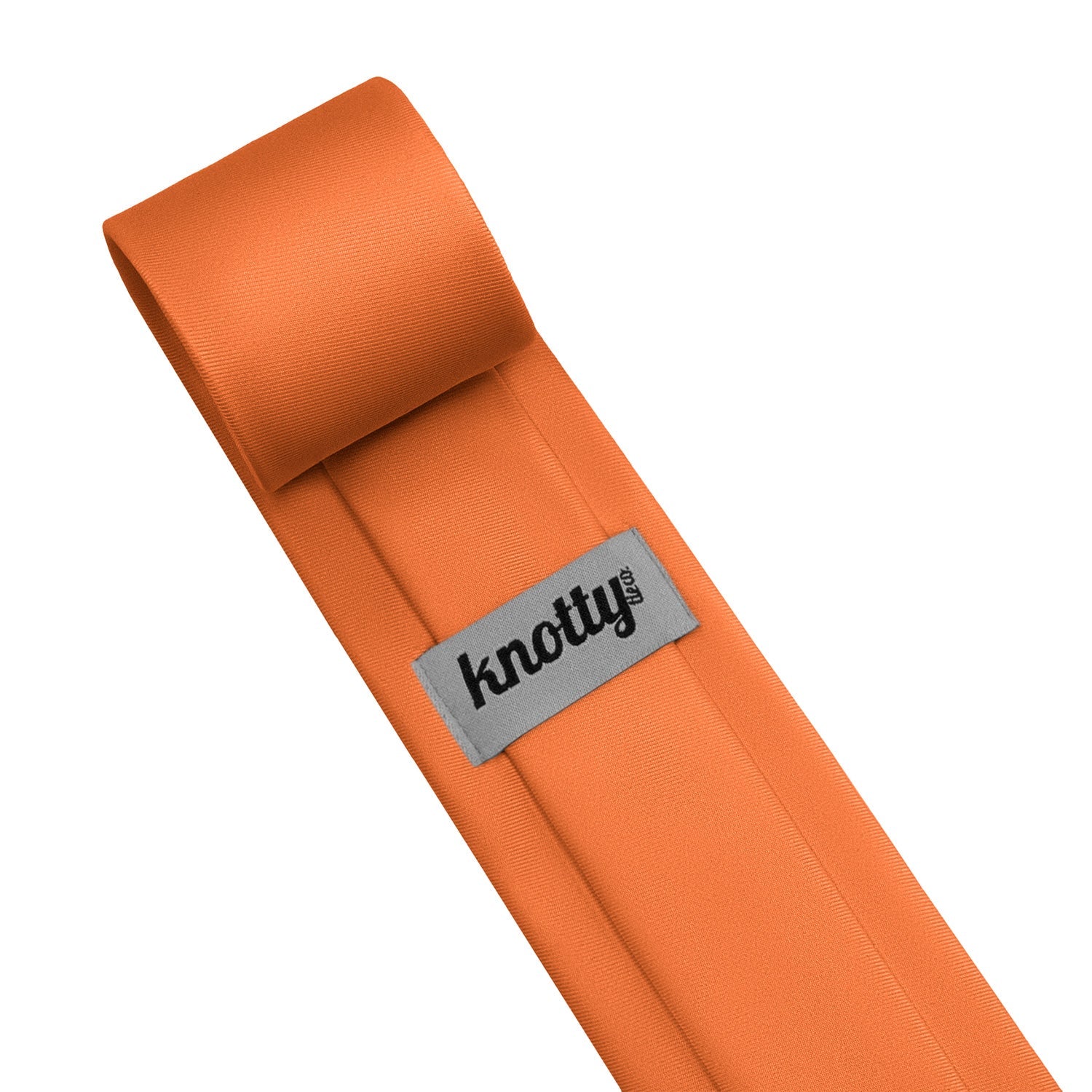 Solid KT Orange Necktie - Tag - Knotty Tie Co.