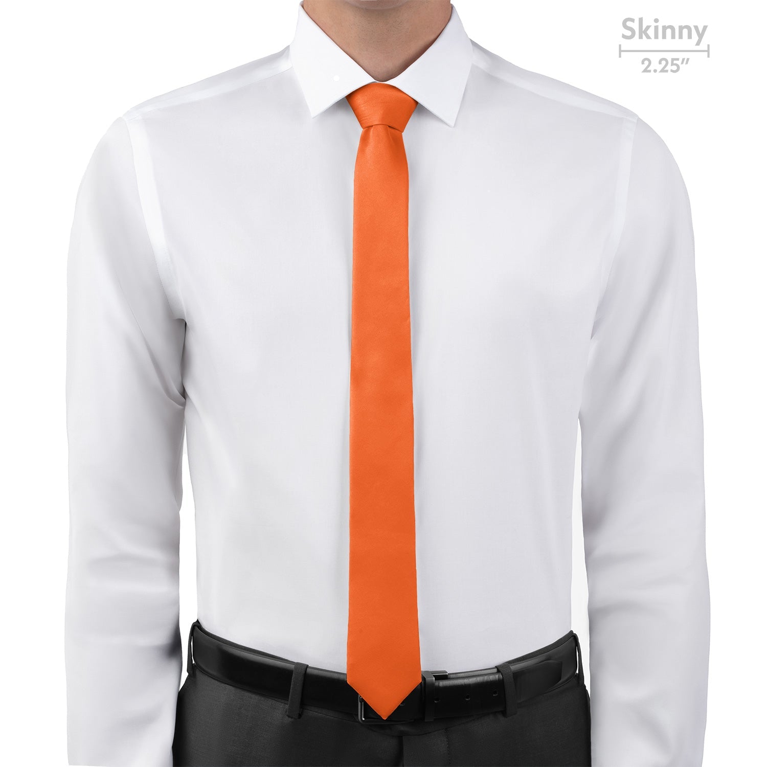 Solid KT Orange Necktie - Skinny - Knotty Tie Co.