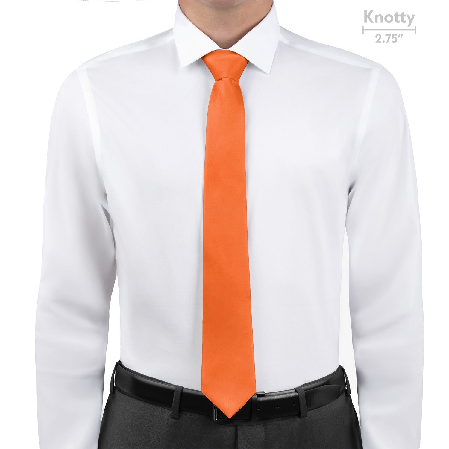 Solid KT Orange Necktie - Knotty - Knotty Tie Co.