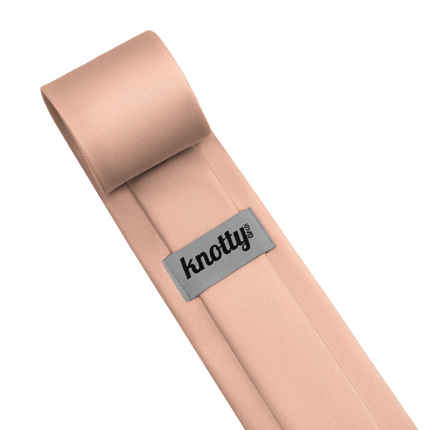 Solid KT Peach Necktie - Tag - Knotty Tie Co.