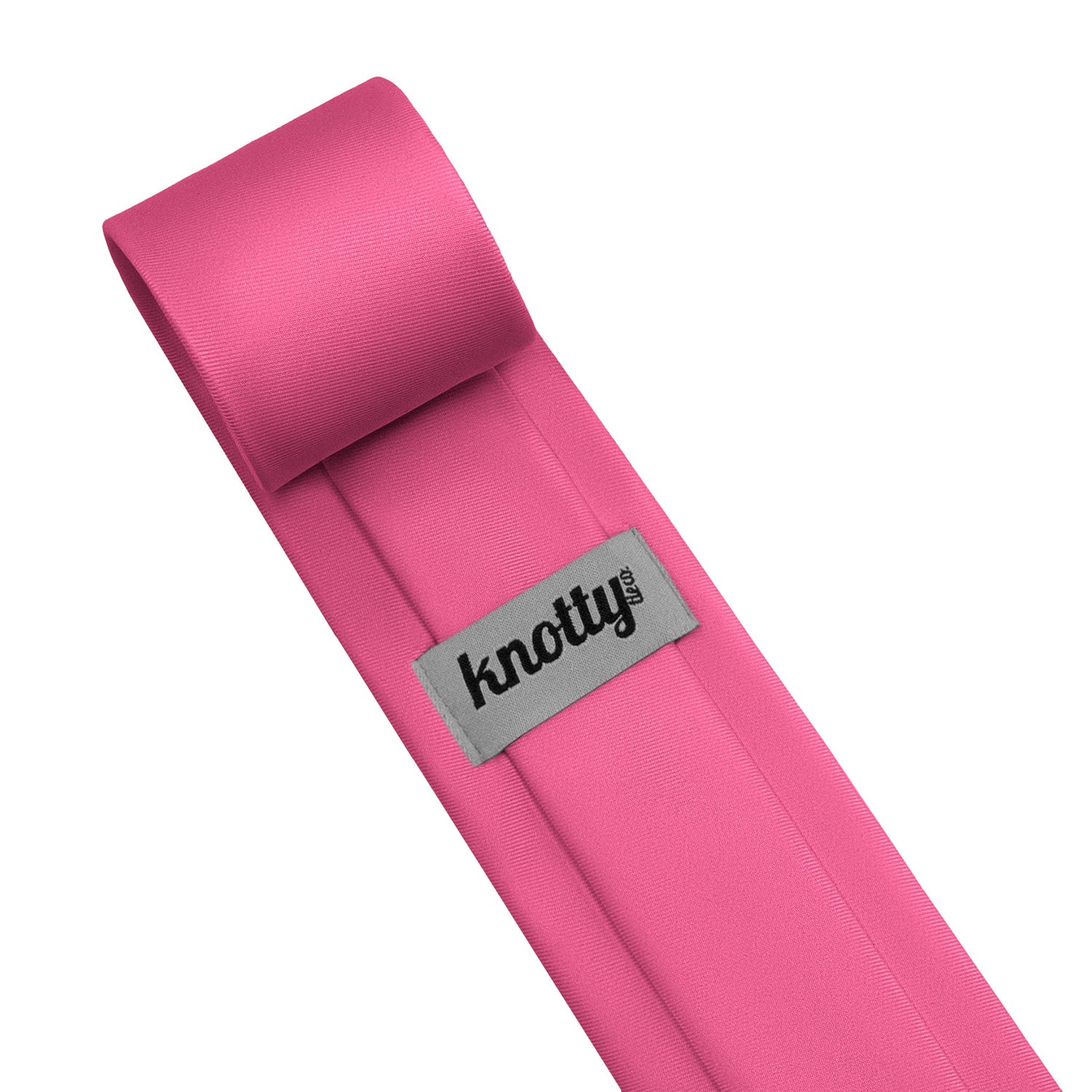 Solid KT Pink Necktie - Tag - Knotty Tie Co.